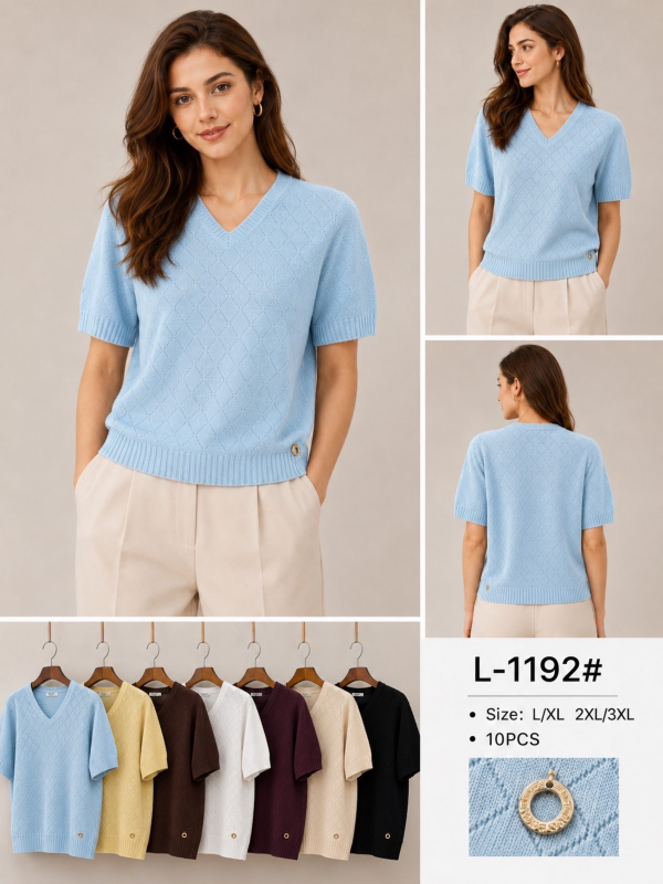 Bluzki damskie Roz L-3XL, Mix Kolor Paczka 10 szt